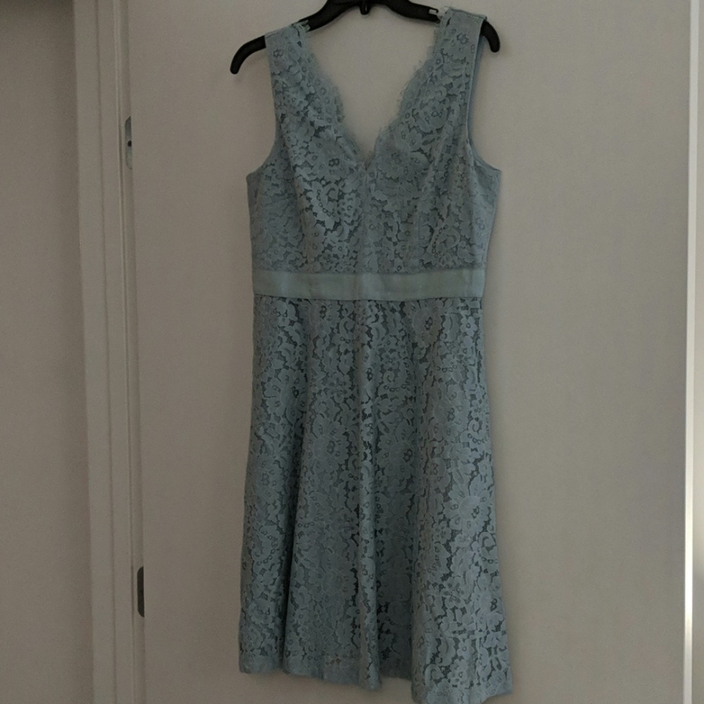 Ann Taylor Light Blue Lace Dress